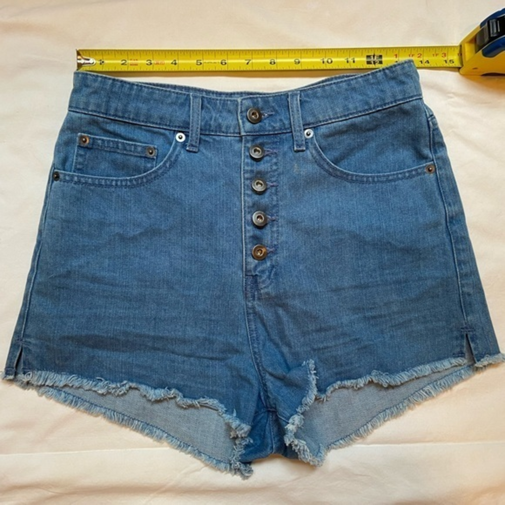 Jack‎ denim shorts high rise, button fly, sz 27